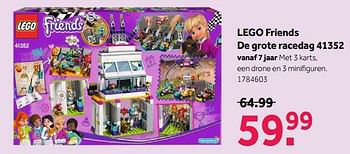 Promoties Lego friends de grote racedag - Lego - Geldig van 25/06/2018 tot 22/07/2018 bij Intertoys