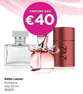 Promoties Ralph lauren romance edp - Ralph Lauren - Geldig van 30/06/2018 tot 31/07/2018 bij ICI PARIS XL
