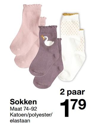 Promoties Sokken - Huismerk - Zeeman  - Geldig van 01/07/2018 tot 31/12/2018 bij Zeeman