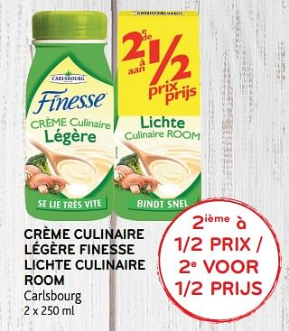 Promotions Crème culinaire légère finesse carlsbourg - Carlsbourg - Valide de 04/07/2018 à 17/07/2018 chez Alvo