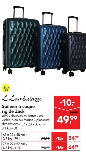 Promoties Spinner à coque rigide zack - L.Lambertazzi - Geldig van 03/07/2018 tot 17/07/2018 bij Makro