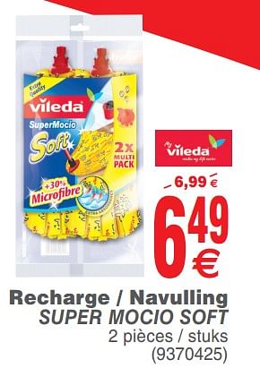 Promoties Vileda recharge - navulling super mocio soft - Vileda - Geldig van 03/07/2018 tot 16/07/2018 bij Cora