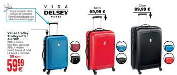 Promotions Valise trolley trolleykoffer airtrip - Delsey - Valide de 03/07/2018 à 16/07/2018 chez Cora