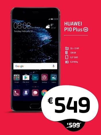 Promoties Huawei p10 plus - Huawei - Geldig van 29/06/2018 tot 31/07/2018 bij Base
