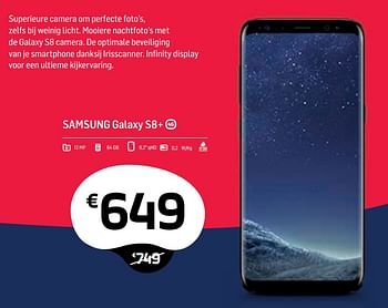 Promotions Samsung galaxy s8+ - Samsung - Valide de 29/06/2018 à 31/07/2018 chez Base