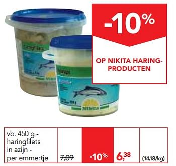 Promoties Haringfilets in azijn - Nikita - Geldig van 03/07/2018 tot 17/07/2018 bij Makro