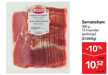 Promoties Serranoham - El Castillo - Geldig van 03/07/2018 tot 17/07/2018 bij Makro