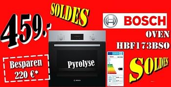 Promoties Bosch oven hbf173bso - Bosch - Geldig van 30/06/2018 tot 31/07/2018 bij Electro Zschau