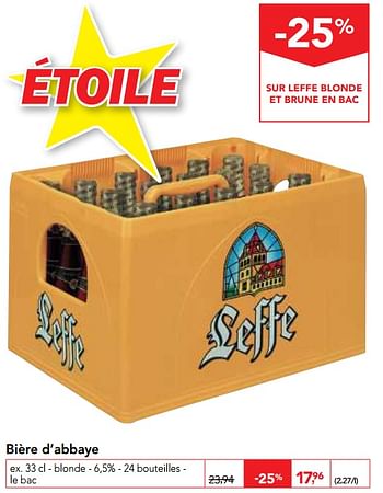 Promotions Bière d`abbaye - Leffe - Valide de 03/07/2018 à 17/07/2018 chez Makro