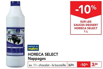 Promotions Horeca select nappages chocolat - Produit maison - Makro - Valide de 03/07/2018 à 17/07/2018 chez Makro