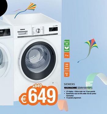 Promoties Siemens wasmachine sswm16w4b0fg - Siemens - Geldig van 30/06/2018 tot 31/07/2018 bij Expert