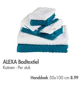 Promoties Alexa badtextiel handdoek - Huismerk - Casa - Geldig van 01/07/2018 tot 27/07/2018 bij Casa