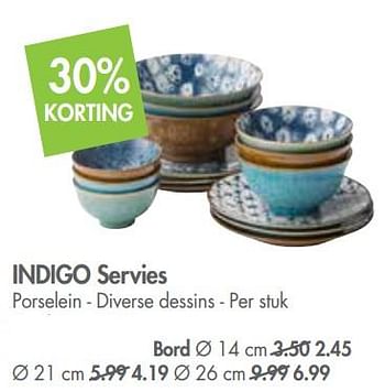 Promoties Indigo servies - bord - Huismerk - Casa - Geldig van 01/07/2018 tot 27/07/2018 bij Casa