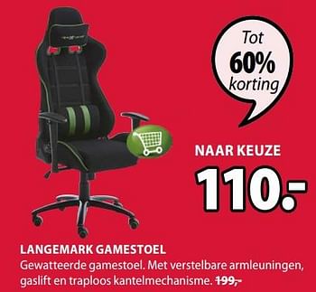 Merchandiser agitatie oppervlakkig Huismerk - Jysk Langemark gamestoel - Promotie bij Jysk