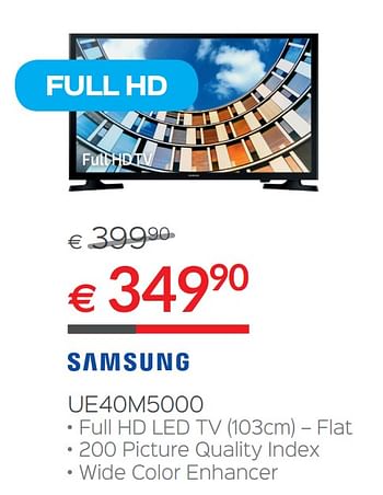 Promotions Samsung tv ue40m5000 - Samsung - Valide de 30/06/2018 à 31/07/2018 chez Selexion