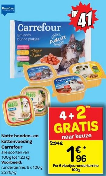 Promoties Runderterrine - Huismerk - Carrefour  - Geldig van 04/07/2018 tot 16/07/2018 bij Carrefour