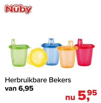 Promoties Herbruikbare bekers - Nuby - Geldig van 02/07/2018 tot 31/07/2018 bij Baby-Dump