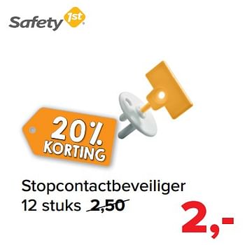 Promoties Stopcontactbeveiliger - Safety 1st - Geldig van 02/07/2018 tot 31/07/2018 bij Baby-Dump