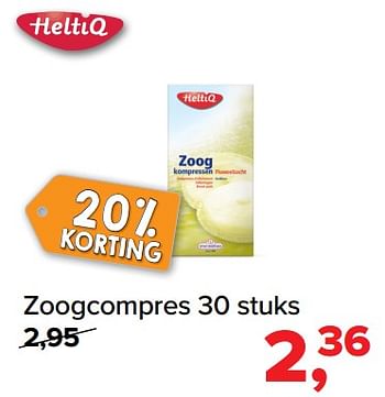 Promoties Zoogcompres - Heltiq - Geldig van 02/07/2018 tot 31/07/2018 bij Baby-Dump