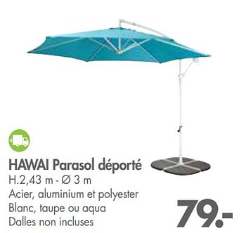 Promotions Hawai parasol déporté - Produit maison - Casa - Valide de 01/07/2018 à 27/07/2018 chez Casa