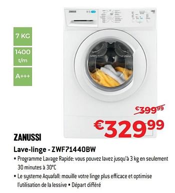 Promotions Zanussi lave-linge - zwf71440bw - Zanussi - Valide de 30/06/2018 à 31/07/2018 chez Exellent
