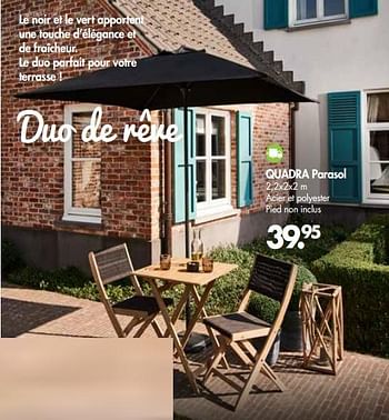 Promoties Quadra parasol - Huismerk - Casa - Geldig van 01/07/2018 tot 27/07/2018 bij Casa