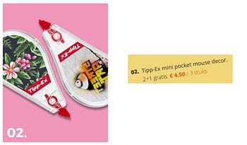 Promoties Tipp-ex mini pocket mouse decor - Tipp-Ex - Geldig van 02/07/2018 tot 15/09/2018 bij Ava