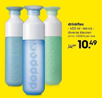 Verslagen compleet transfusie Huismerk - Blokker Drinkfles - Promotie bij Blokker