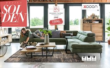 Promoties Designsofa talisman - Huismerk - Xooon - Geldig van 30/06/2018 tot 31/07/2018 bij Xooon