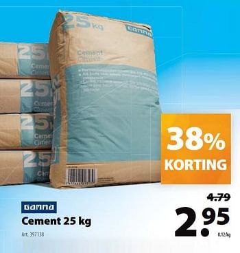Promoties Cement - Gamma - Geldig van 18/07/2018 tot 30/07/2018 bij Gamma