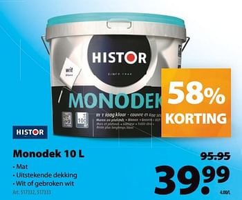 Promoties Monodek - Histor - Geldig van 18/07/2018 tot 30/07/2018 bij Gamma