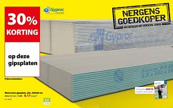 Promoties Watervaste gipsplaat - Gyproc - Geldig van 18/07/2018 tot 30/07/2018 bij Gamma