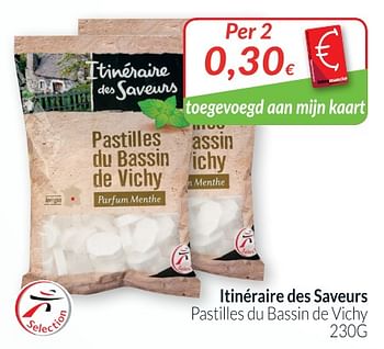 Promoties Itinéraire des saveurs pastilles du bassin de vichy - Itinéraire des Saveurs - Geldig van 01/07/2018 tot 31/07/2018 bij Intermarche