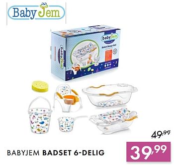Promoties Badset 6-delig - BabyJem - Geldig van 01/07/2018 tot 28/07/2018 bij Baby & Tiener Megastore