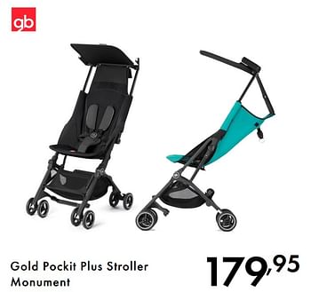 Promoties Gold pockit plus stroller monument - Gb - Geldig van 01/07/2018 tot 28/07/2018 bij Baby & Tiener Megastore