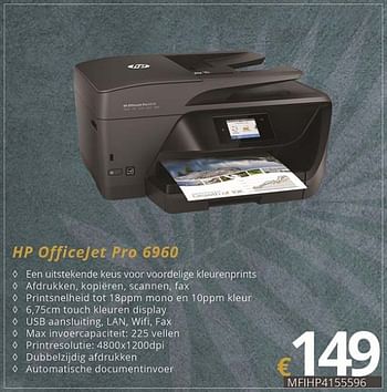 Promotions Hp printer officejet pro 6960 - HP - Valide de 01/07/2018 à 15/08/2018 chez Compudeals