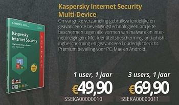 Promoties Kaspersky internet security multi device - Kaspersky - Geldig van 01/07/2018 tot 15/08/2018 bij Compudeals