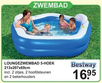 details Respectvol Goederen BestWay Loungezwembad 5-hoek - Promotie bij Van Cranenbroek