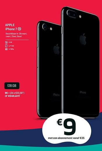 Promotions Apple iphone 7 128gb - Apple - Valide de 05/07/2018 à 21/08/2018 chez Base
