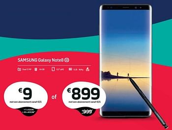 Promotions Samsung galaxy note8 - Samsung - Valide de 05/07/2018 à 21/08/2018 chez Base