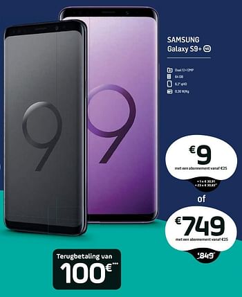 Promoties Samsung galaxy s9 - Samsung - Geldig van 05/07/2018 tot 21/08/2018 bij Base