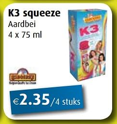 Promoties K3 squeeze - Ijsboerke - Geldig van 02/07/2018 tot 28/07/2018 bij Aronde