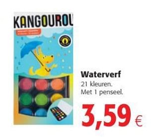 Promoties Waterverf 21 kleuren - Kangourou - Geldig van 04/07/2018 tot 17/07/2018 bij Colruyt