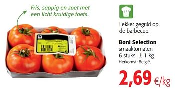 Promoties Boni selection smaaktomaten - Boni - Geldig van 04/07/2018 tot 17/07/2018 bij Colruyt