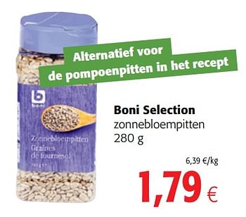Promoties Boni selection zonnebloempitten - Boni - Geldig van 04/07/2018 tot 17/07/2018 bij Colruyt