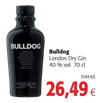 Promotions Bulldog london dry gin - Bulldog - Valide de 04/07/2018 à 17/07/2018 chez Colruyt