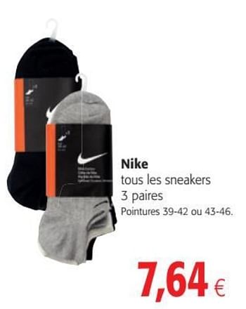 Promotions Nike tous les sneakers - NIKE - Valide de 04/07/2018 à 17/07/2018 chez Colruyt