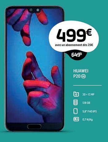 Promoties Huawei p20 - Huawei - Geldig van 05/07/2018 tot 21/08/2018 bij Base