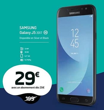 Promotions Samsung galaxy j5 2017 - Samsung - Valide de 05/07/2018 à 21/08/2018 chez Base