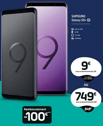 Promotions Samsung galaxy s9+ - Samsung - Valide de 05/07/2018 à 21/08/2018 chez Base